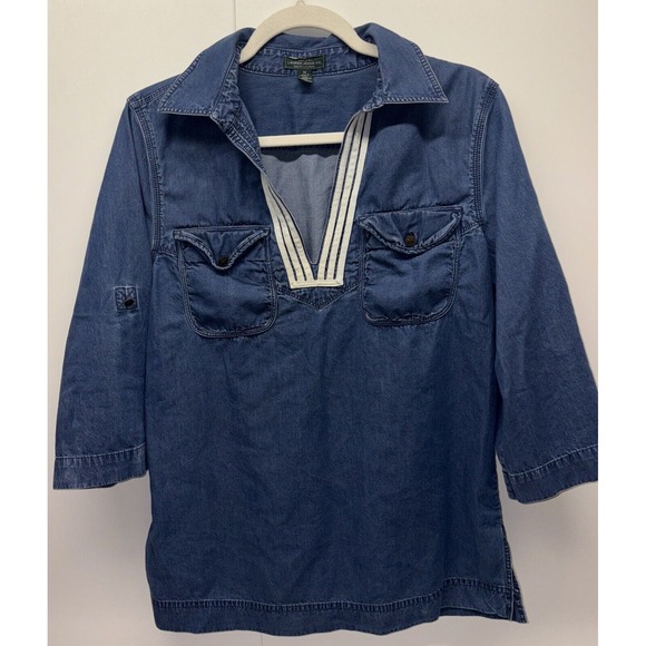 Lauren Ralph Lauren Tops - RALPH LAUREN Blue Denim Blouse Tunic Medium‎